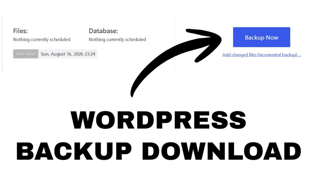 WordPress Website ka Backup kaise le