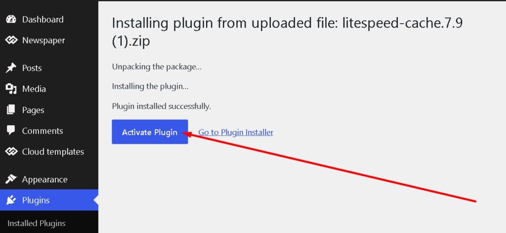 activate plugin par click kare