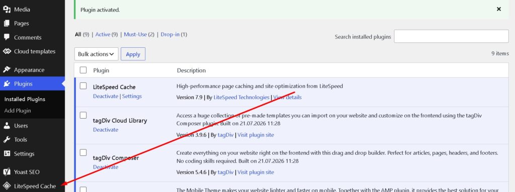 plugin par click kare
