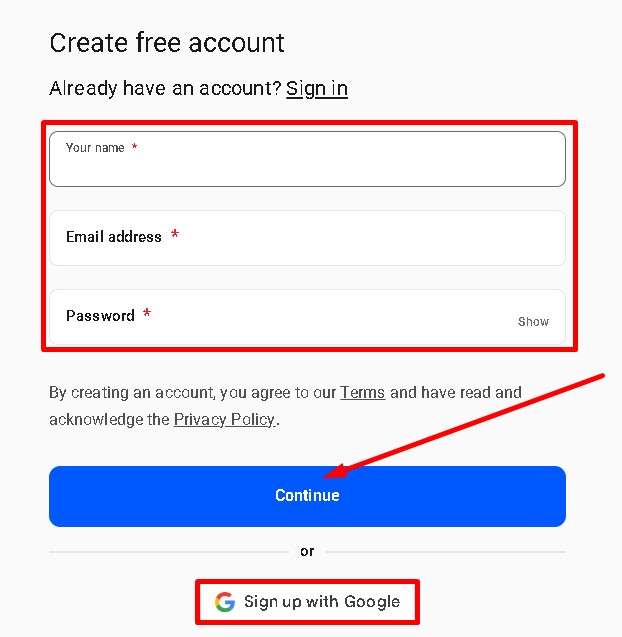 smuch ki website par account banaye