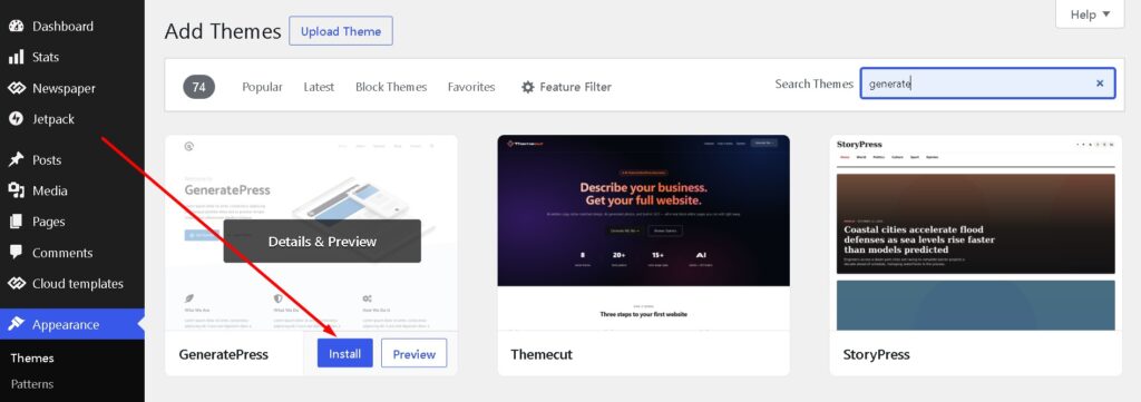 theme install kare